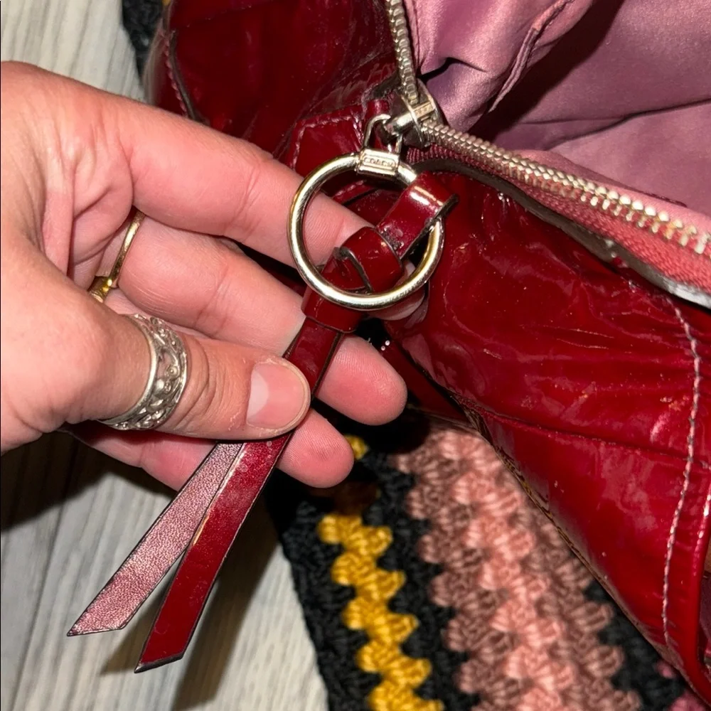 Coach Patent Leather Red Vintage Tote - Picture 9 of 13